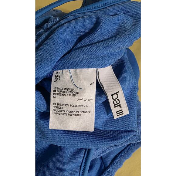 Bar III Women's Textured Tie-Back One-Piece Swimsuit Size L - Picture 4 of 6